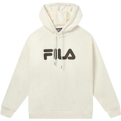Fila Kapüşonlu Sweatshirt Bol Moda Günlük Spor Çift Unisex Amerikan Sweatshirt Erkek sweatshirt Süt-Tuz-Beyaz F51U338298FIV