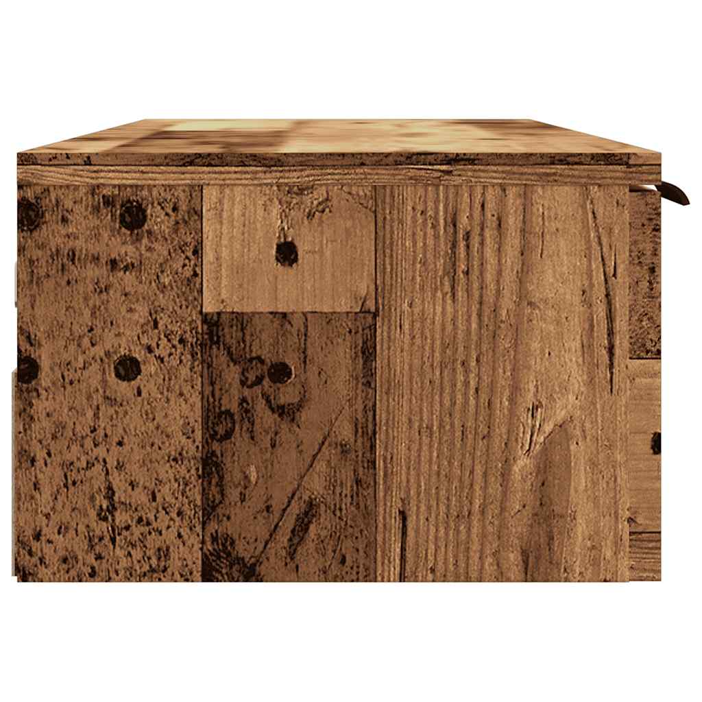 Vidaxl Szafka Ścienna Stare Drewno 102X30X20 Cm Drewno Klejone