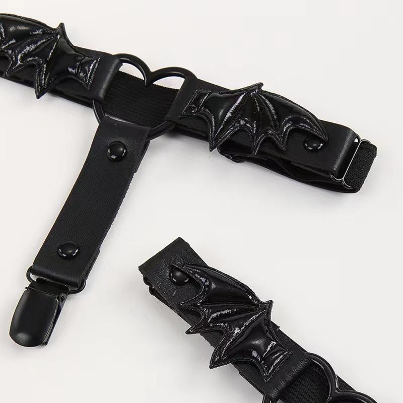 2025 Texturleder Oberschenkelclips Bein Körperclips Geschirr Gothic Bein Strumpfband Mode Strandclub Rave Party Körperzubehör