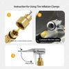 Heavy Duty Tire Inflation Chuck Alloy Air Valves Adapter with Leak Proof Seal for Truck Bus Double Wheel Vehicles
