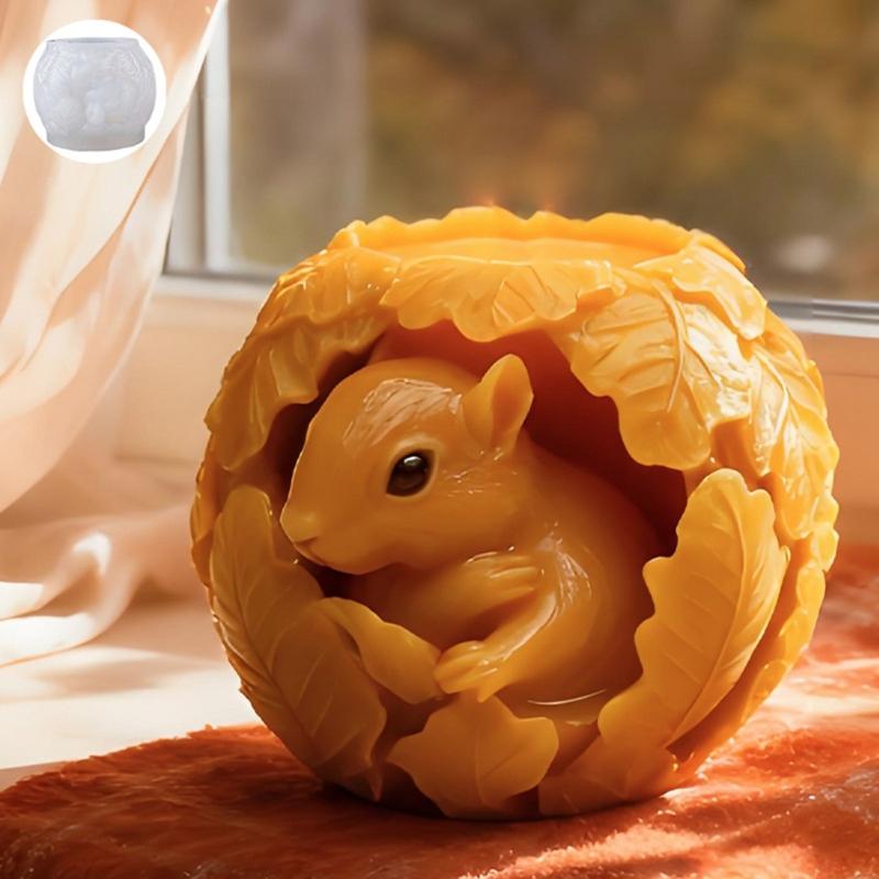 QX2E Silicone Squirrel Mould For Christmas Craft And Festival Home Decoration
