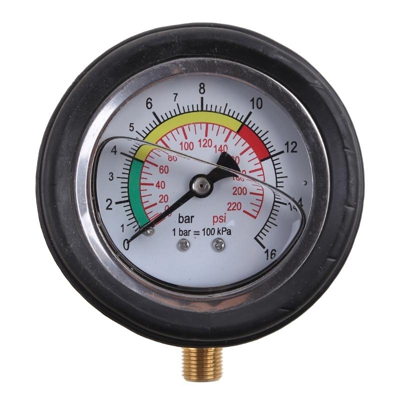 

Manometer Pressure Gauge Bottom Connector & Rubber Protector Resolution 0.1Bar for Car Motorcycle Bike 11mm