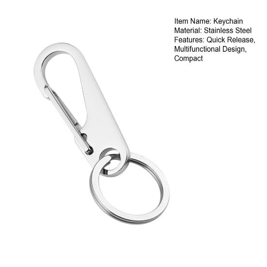 Keychain Heavy-duty Quick Release Stainless Steel Keychain with Tight Buckle Structure Bottle Opener Corrosion Resistant