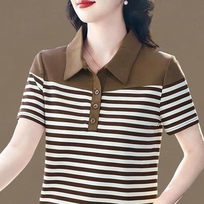2026 Women's Short Sleeve POLO Shirt - Comfy Slim Fit Lapel T-shirt