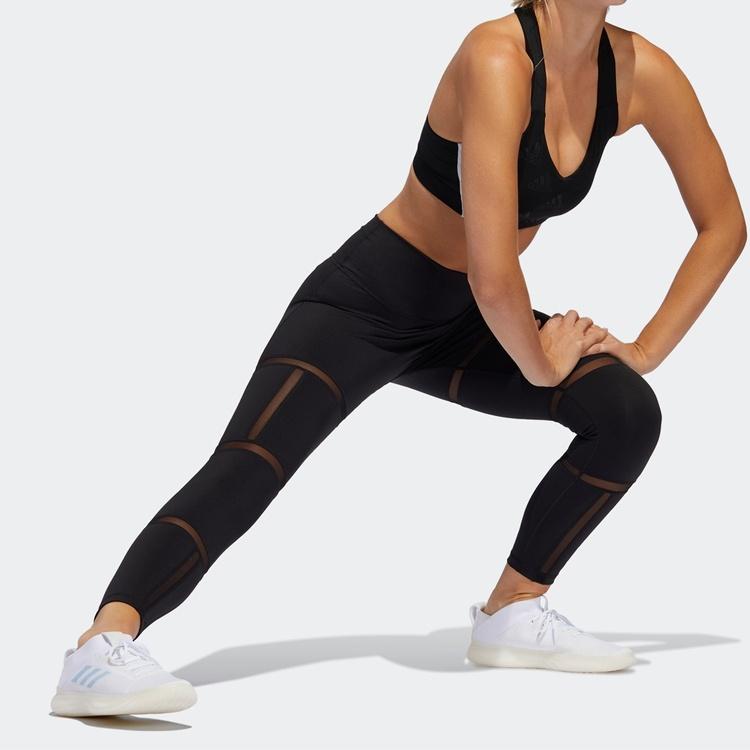 (WMNS) adidas Believe This 2.0 Geo Mesh 7/8 Tights Asia Sizing 'Black' Women's FJ7239