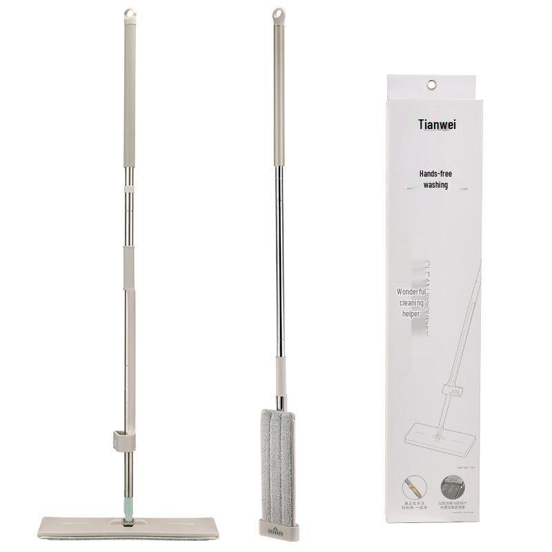 Large Hands-Free Wet & Dry Flat Mop with Squeegee