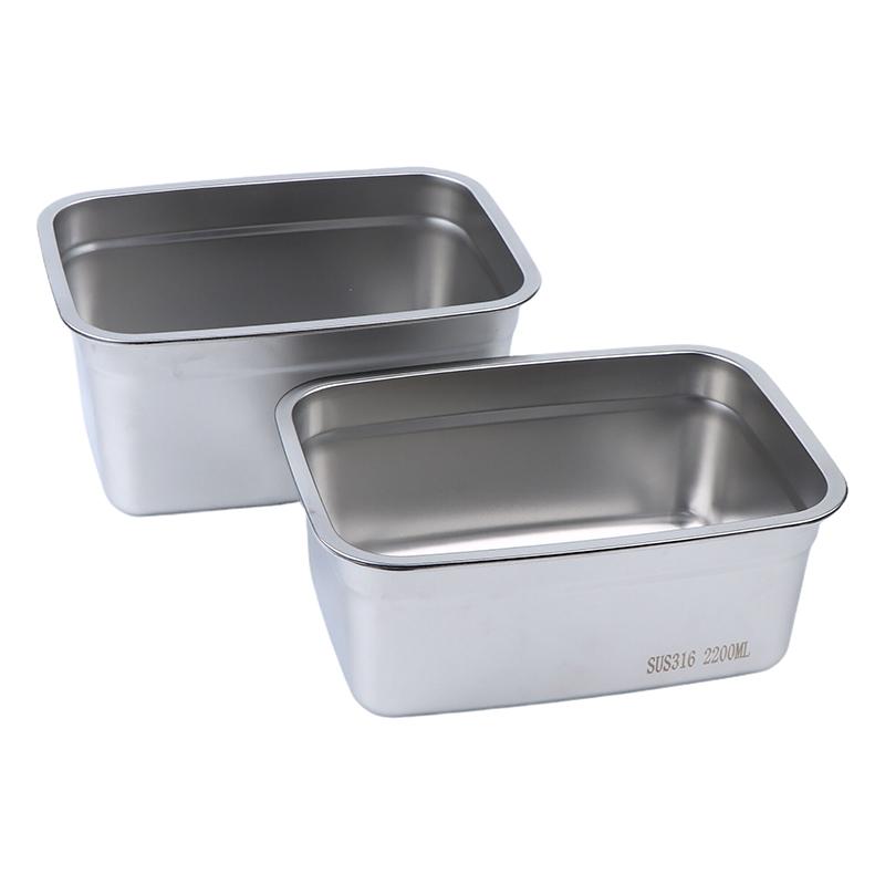 316 Stainless Steel Camping Lunch Box Sealed Leak-Proof Bento Box Fresh-Keeping Box For Household Refrigerators Fruit Box