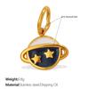 Yori 2Pcs Fun and Colorful Drip Pendant Cute Star Moon Planet Shaped DIY Jewelry Accessories for Making Jewelry Accessories