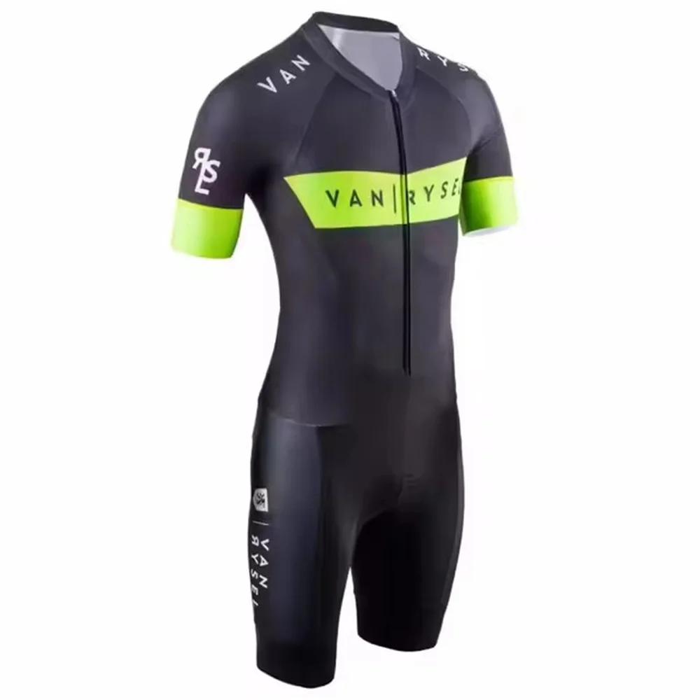 

Чоловічий тріатлонний костюм VANRYSEL Drive Tri Aero Speedsuit Спортивний Велосипедний Біг Плавання Світовий Комбінезон Skinsuit Ремінний Одяг XXL