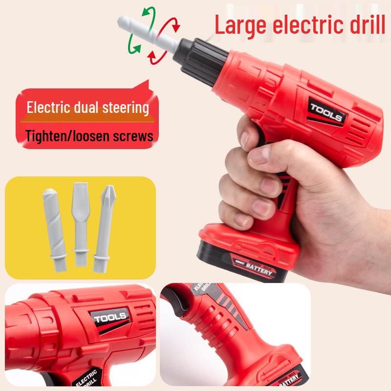 Kids' Play Tool Set: Electric Drill, Saw & Screwdriver for Repair Simulation