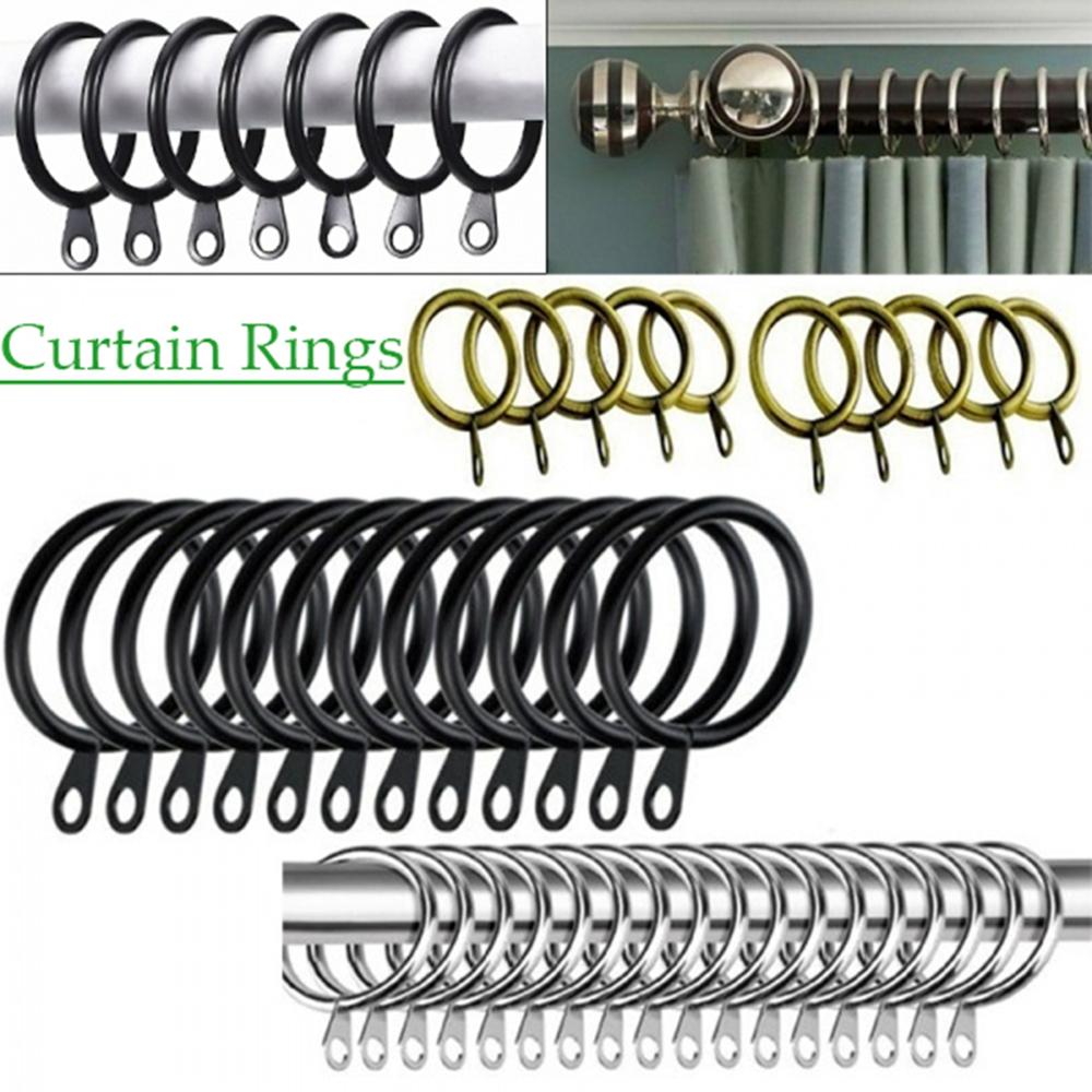 Metal Curtain Rings Hanging Hooks for Curtains Rods Pole Voile Heavy Duty Rings 6/12/24/48/60/84/96PCS Curtains Holder Hooks