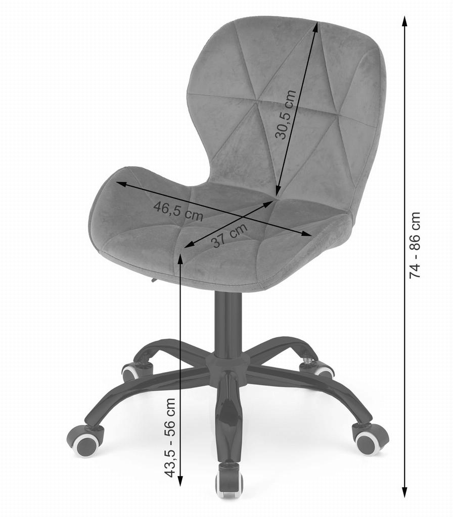 Noto Velvet Swivel Chair - Dark Gray