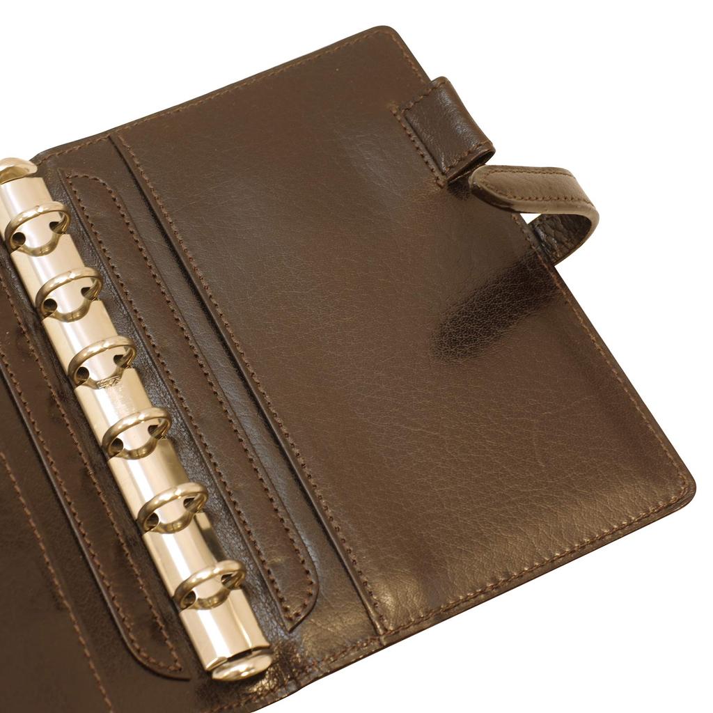 System Notebook Mini 6 Size Kasur Ring Diameter 13mm [Dark Brown] KR-3013-05