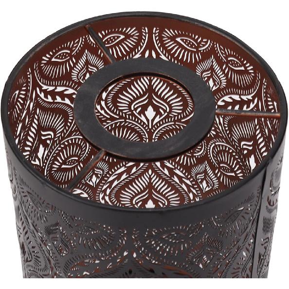 Metal Lamp Shade, E27 E26 Wrought Iron Lamp Shade Black Hollow Carved Modern Lampshade for Table Lamp Bedroom Bedside Decor, 7.9 X 4.7in