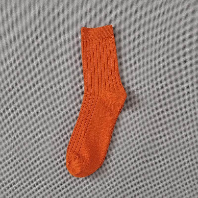 Men's Autumn and Winter Commercial Solid Color Cotton Tube Socks