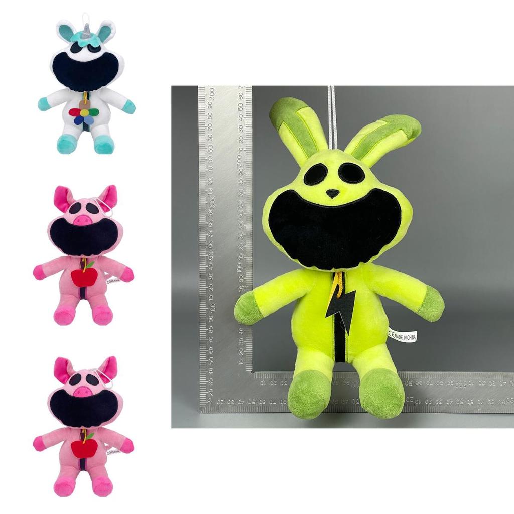 Smiling Critters Terrifying Smiling Animal Series Plush Toy Pink Pig Stuffed Animal 30cm Pp Cotton Filling