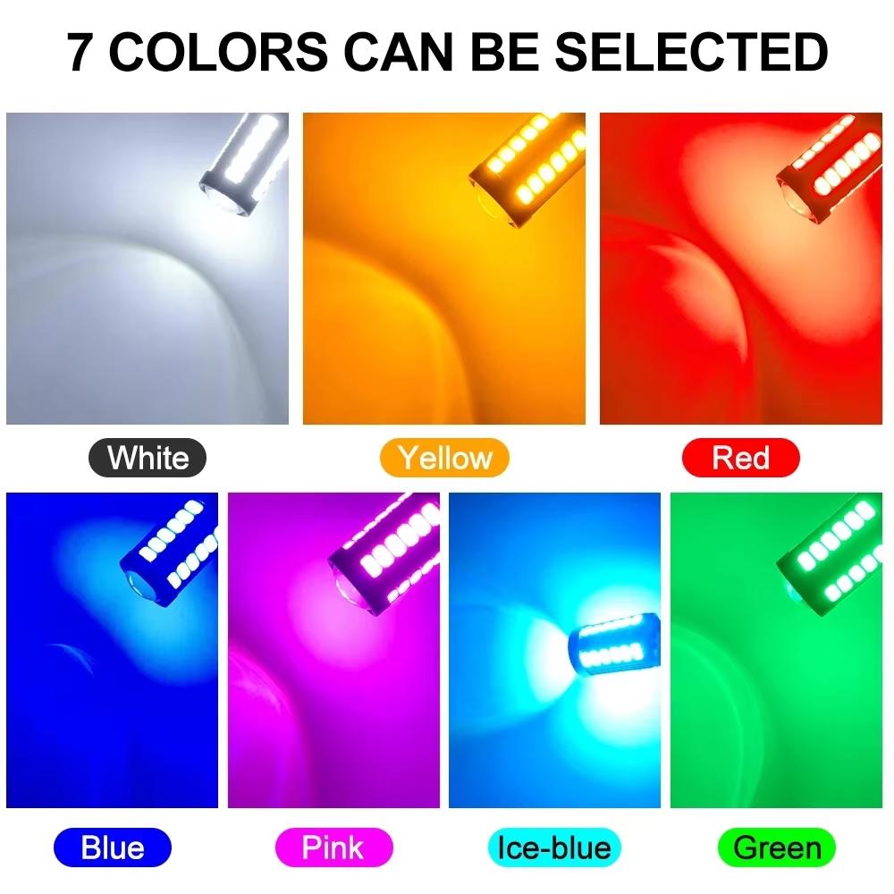 2PCS Car H11 LED 12-24v Fog Light Bulb Canbus 5630 33 LED Fog Lamp Headlight Bulb Running Light Bulb Driving Lamp White Amber