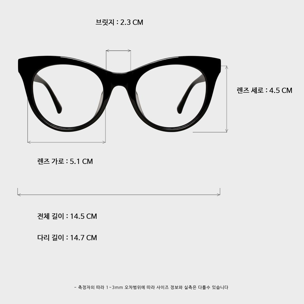Ilsamsaemem Cat'S Eye Oversized Acetate Black M000877
