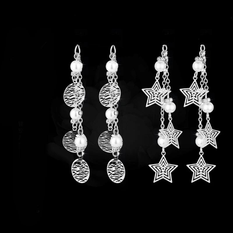 

Engood 50Pcs Hollow Star Pearl Rhinestones Buttons Sewing Trim & Embellishments Craft Buckles for DIY Jewelry Earrings Pendants
