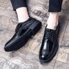 New Men Oxford Glossy Leather Dress Shoes Lace Up Flats Male Casual Shoes Footwear Loafers Men Big Size 38 -44 %