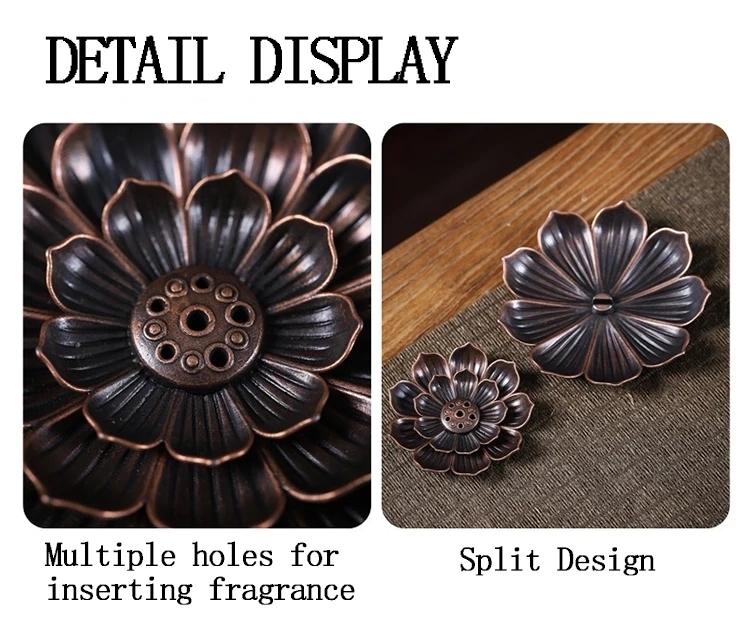 Metall Zen Lotus Buddha Rökelsebrännare Rökelsespridare Rökelsepinnhållare Rökelsekar Buddhistisk Aromaterapi Användning På Kontor Tehuset