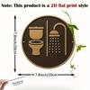 Vintage Brown & Gold Toilet Shower Aluminum Sign