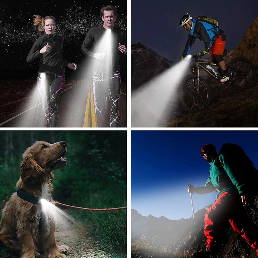 LED Safety Lights Run Light Outdoor Backpack Camping Silicone Clip Mode Walking Lamp for Night Portable Magnetic Emergency Light 5