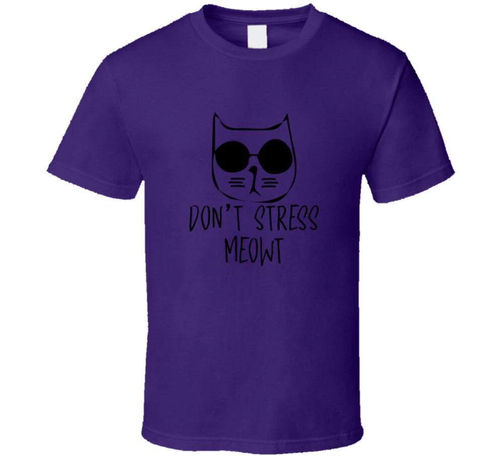 Dont Stress Meowt Funny Cat Feline Rescue Gift T Shirt L