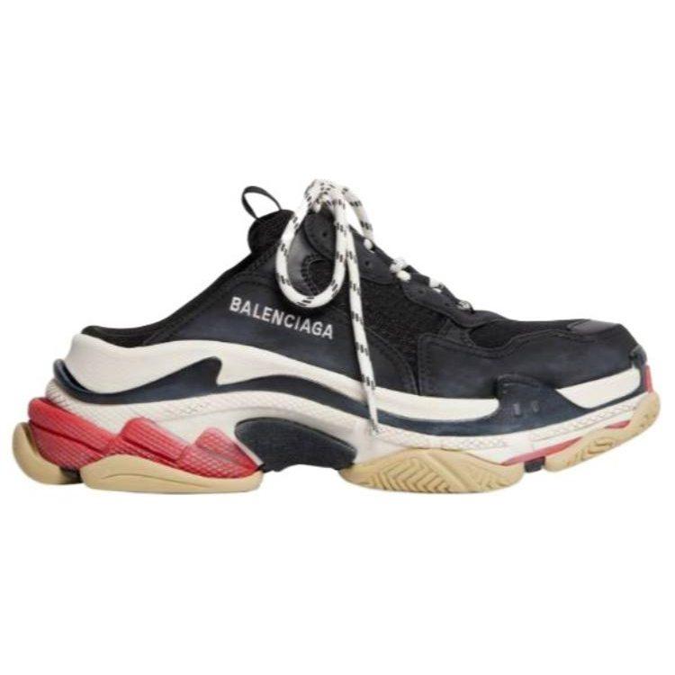 Balenciaga Triple S Low Top Casual Shoes Women's Black 755686W3SM11096
