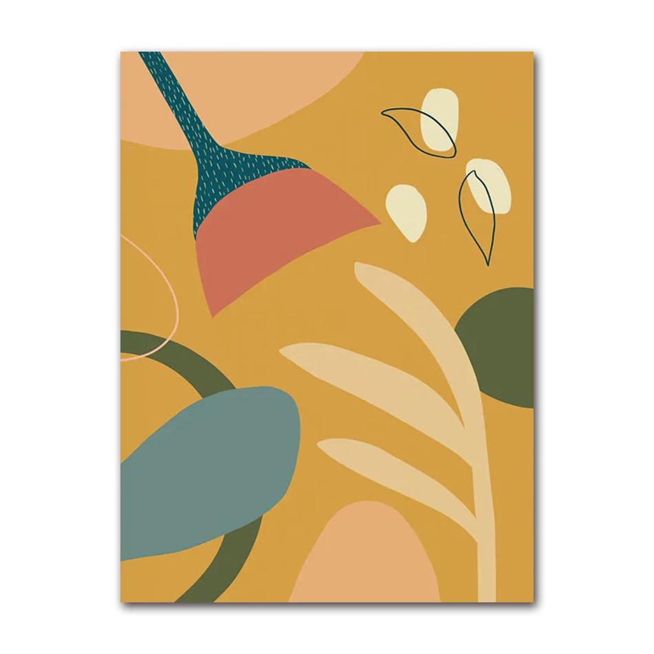 Boho Vase Teapot Flower Pot Plant Posters Prints Abstract Canvas Painting Nordic Wall Art Pictures Living Room Home Decor