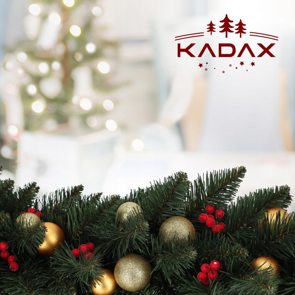 KADAX Girlanda Choinkowa Świąteczna 112 cm Zielona Gęsta