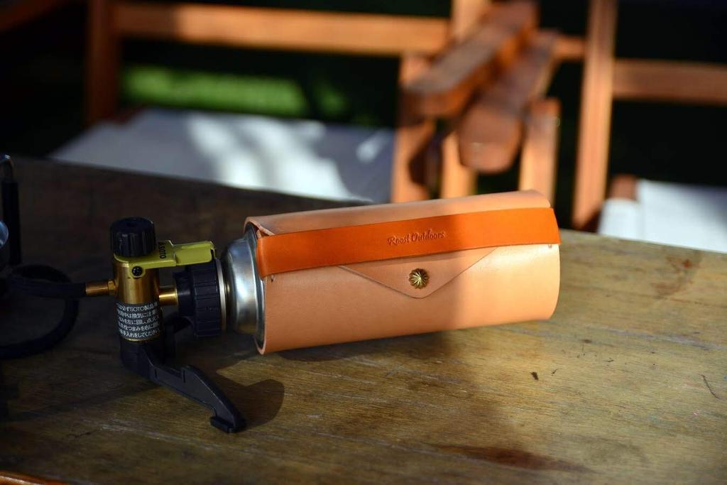 Roost Outdoors [Genuine Leather] CB Can 250g / 120g Gas Can Cover - Gas Can, Cassette Gas, Cassette Gas Cover, Genuine Leather Case (250g)