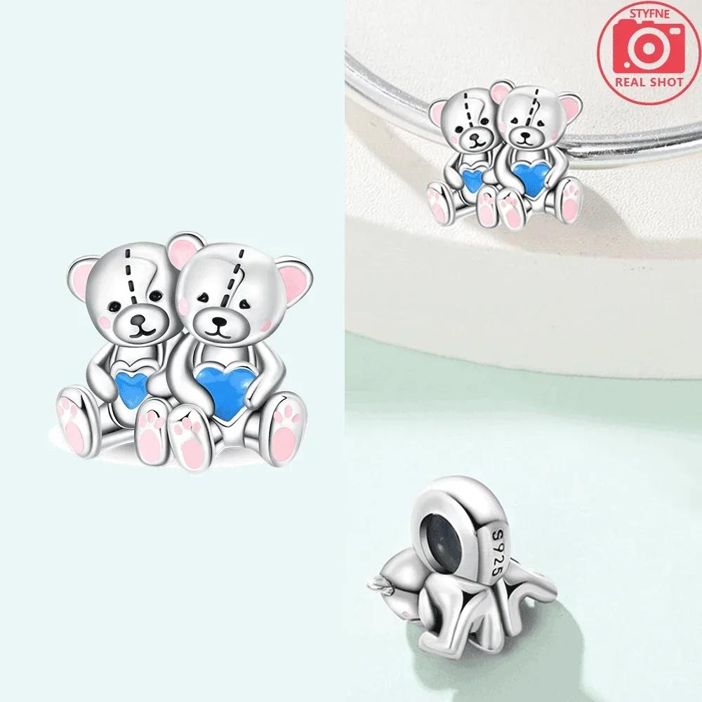 Original Copper Cute Pet Dogs Cats Bears Elephants Pendants Beads Fit Bracelet Making Women Jewelry Diy Birthday Fine Gift