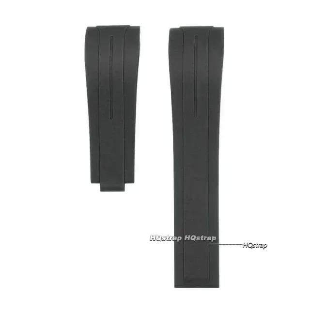 20mm 21mm 22mm Gummi-Uhrenarmband für Rolex Submariner für GMT für Daytona Silikonband Wasserdicht Gebogenes Ende Sport-Uhrenarmband