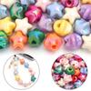 10pcs/lot Plated Color Acrylic Star Beads Loose Spacer Pentagram Beads For DIY Charms Bracelet Phone Chains Jewelry Accessories