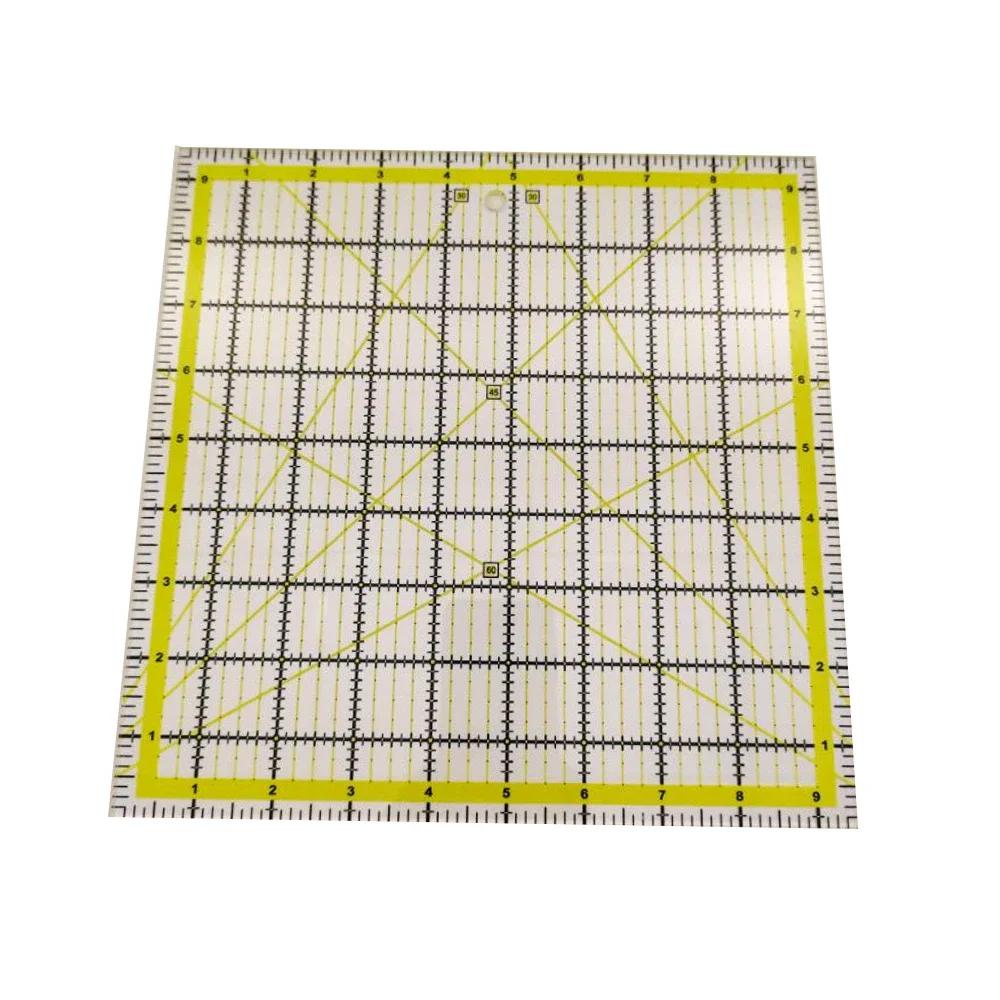 Riglă de matlasare Îmbrăcăminte Croitor în inci Unghi acrilic Linie grilă în două culori Patchwork Pătrat Îmbrăcăminte DIY Artizanat Cusut Măsurare