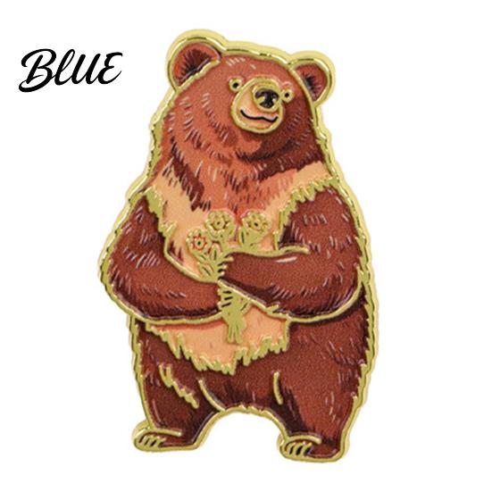 Zinc Alloy Brooch Enamel Animal Pin Bear Penguin Fox Dog Hedgehog Badge Women Jewelry Men Pin for Coats Sweaters Scarves Clothes Decorative Pins