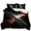 Universe Duvet Cover Galaxy Planet Comforter Cover Universe Outer Space Quilt Cover 3D Starry Sky Series Polyester Bedding Set