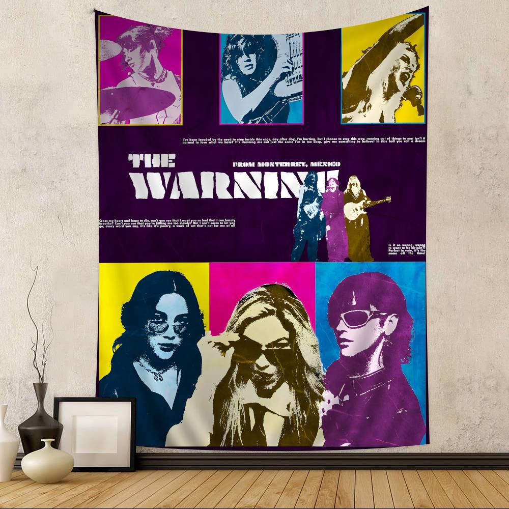 

Rock Band The WWarning Cartoon Tapestry Art Science Fiction Room Home Decor Wall Hanging Sheets 74x94cm(29x37in)