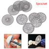 5Pcs Dental Ultra-Thin Double Sided Diamond Cutting Disc Mandrel Teeth Whitening