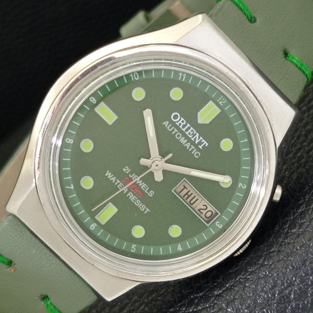 

ВИНТАЖНЫЕ МУЖСКИЕ ЧАСЫ ORIENT AUTOMATIC 46943 ЯПОНИЯ С ЗЕЛЕНЫМ ЦВЕТОМ ЦИФЕРБЛАТА a700643-5 R204-a700643