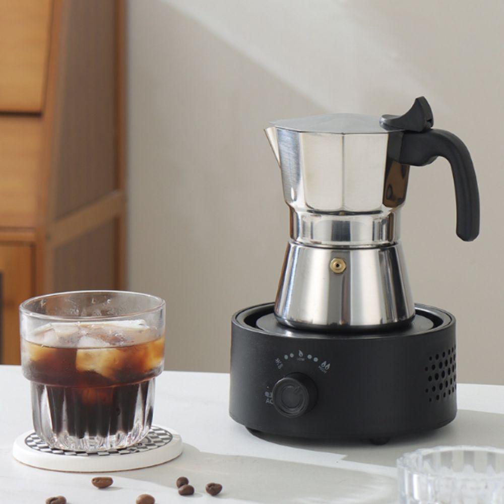 150/300 ML Octagonal Mocha Pot Shock-resistant Espresso Maker Pot Induction Cooker