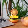 Air Cooler Novelty Hamburger Mini Fan with Makeup Mirror Foldable Design 3-Speed Wind Adjustment USB Rechargeable Cooling Fan