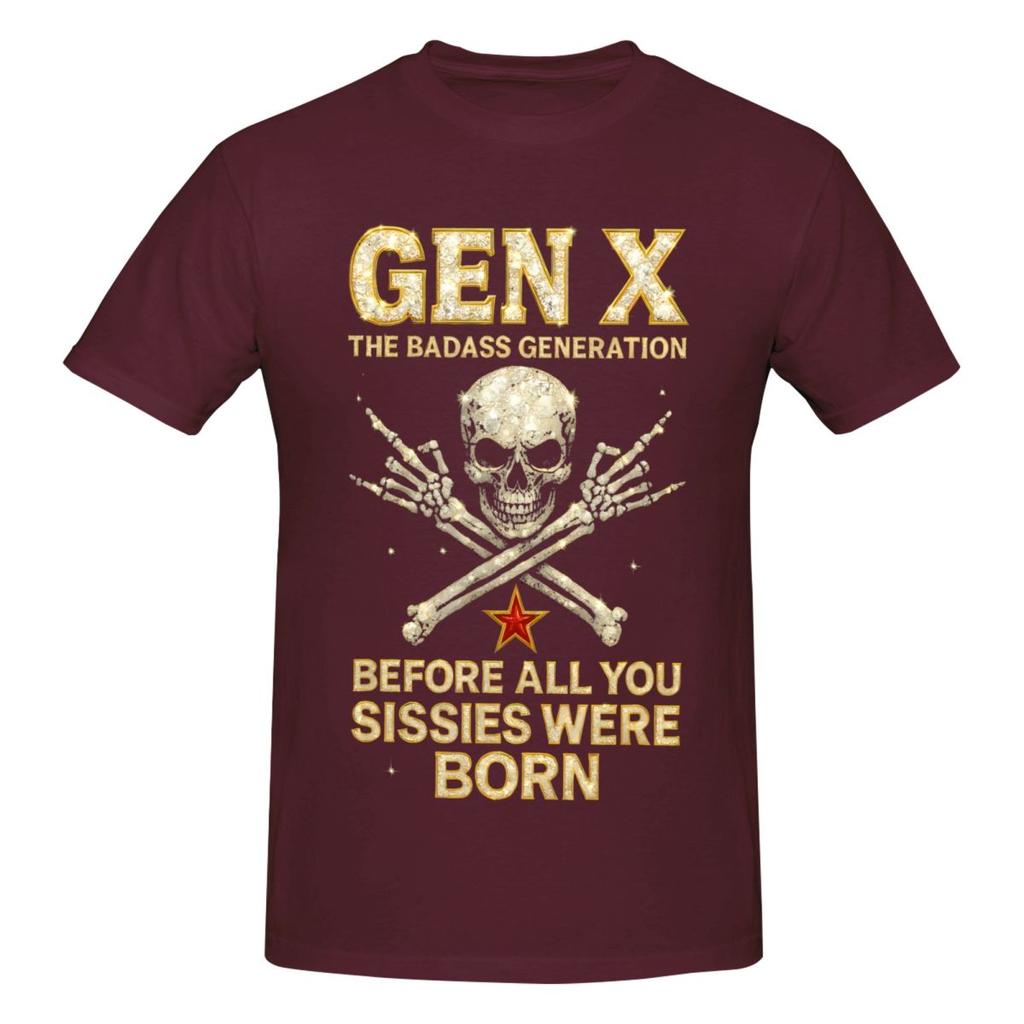 Unisex Gen X The Badass Generation Trending T Shirt Vintage Oneck Cotton Shirt Unisex