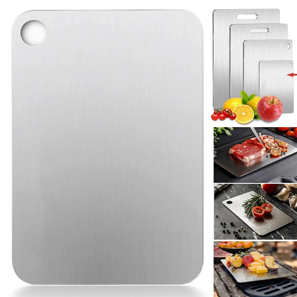 304Stainless Steel Cutting Board Double Sided 46x30CM Thickened Antibacterial And Mildew-proof Cutting Board Kitchen Accessories