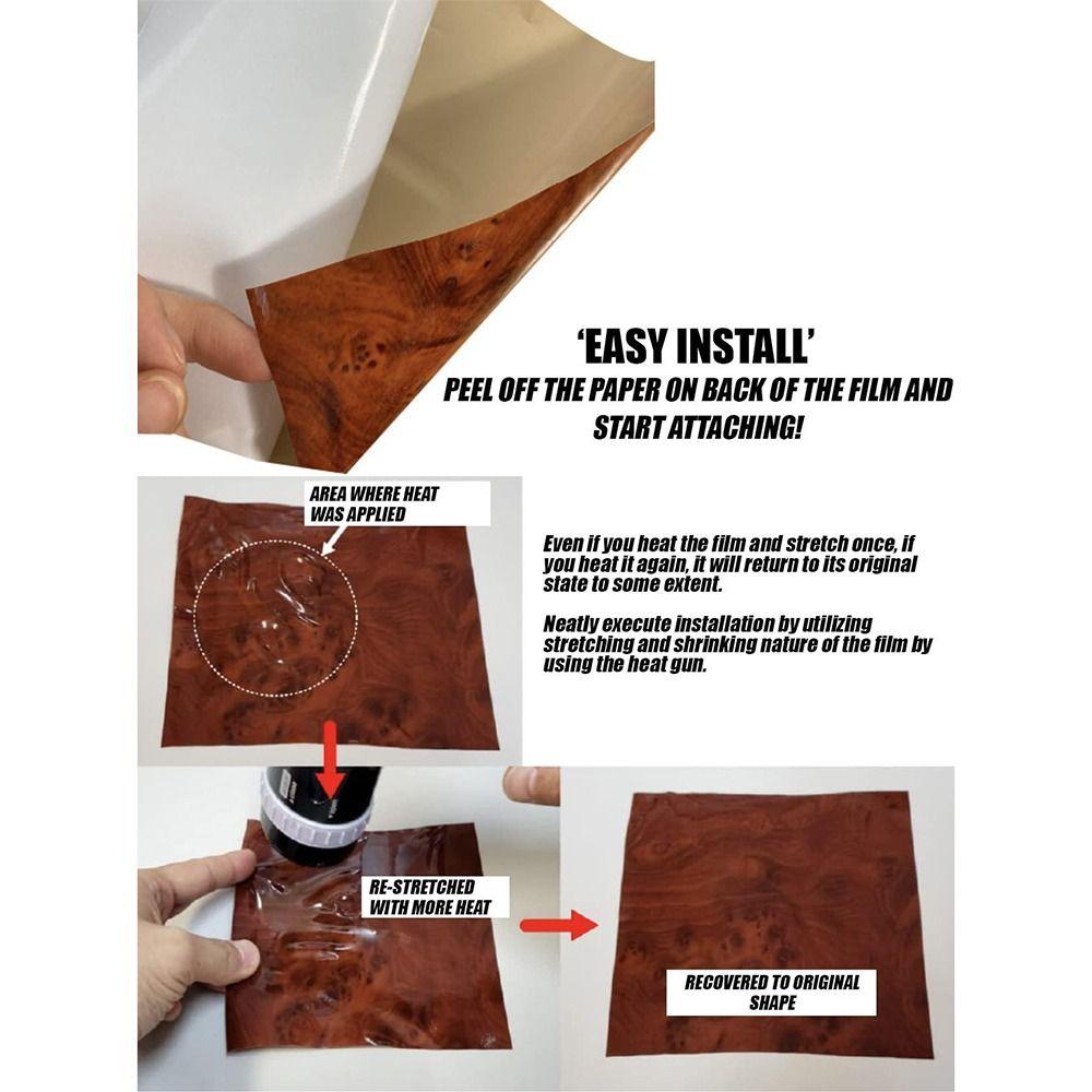 Autocolante Decal cu Aspect de Lemn Vintage Fără Bule Folie DIY pentru Vehicul Hârtie Decorativă Internă pentru Mașină Acasă