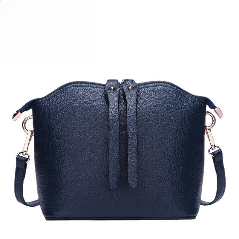 Street Fashion Bags, Leather Goods, Solid Color Shell Leather, Postman Lady Crossbody Bag