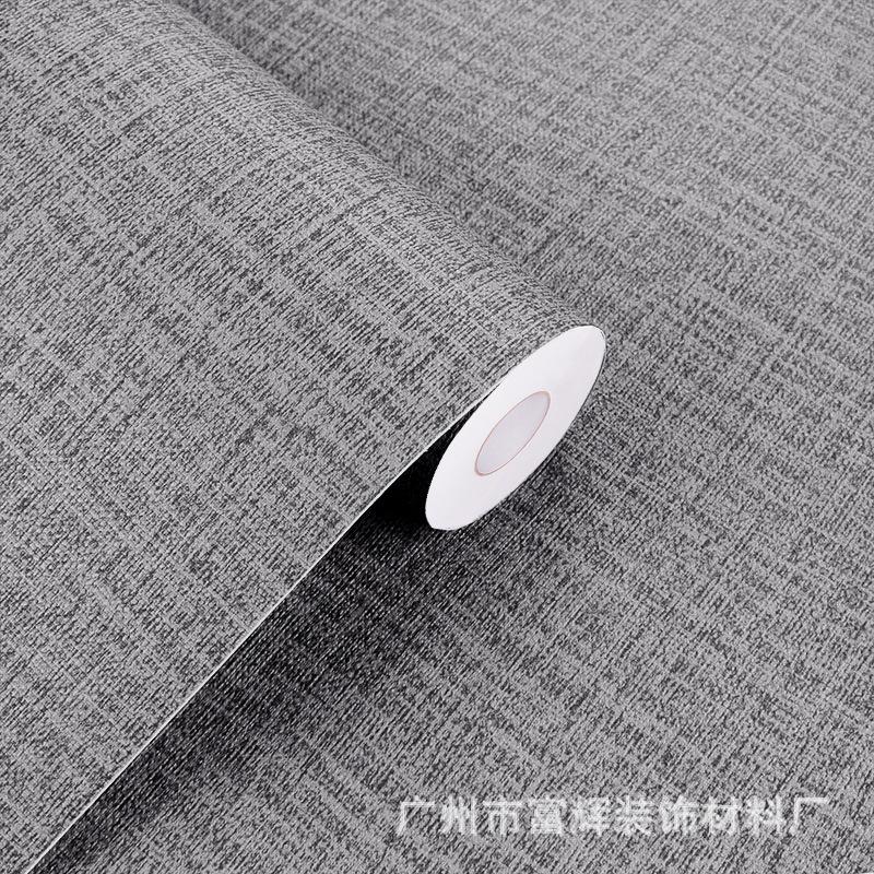 Self-Adhesive Waterproof Linen Texture Wallpaper for Bedroom and Living Room