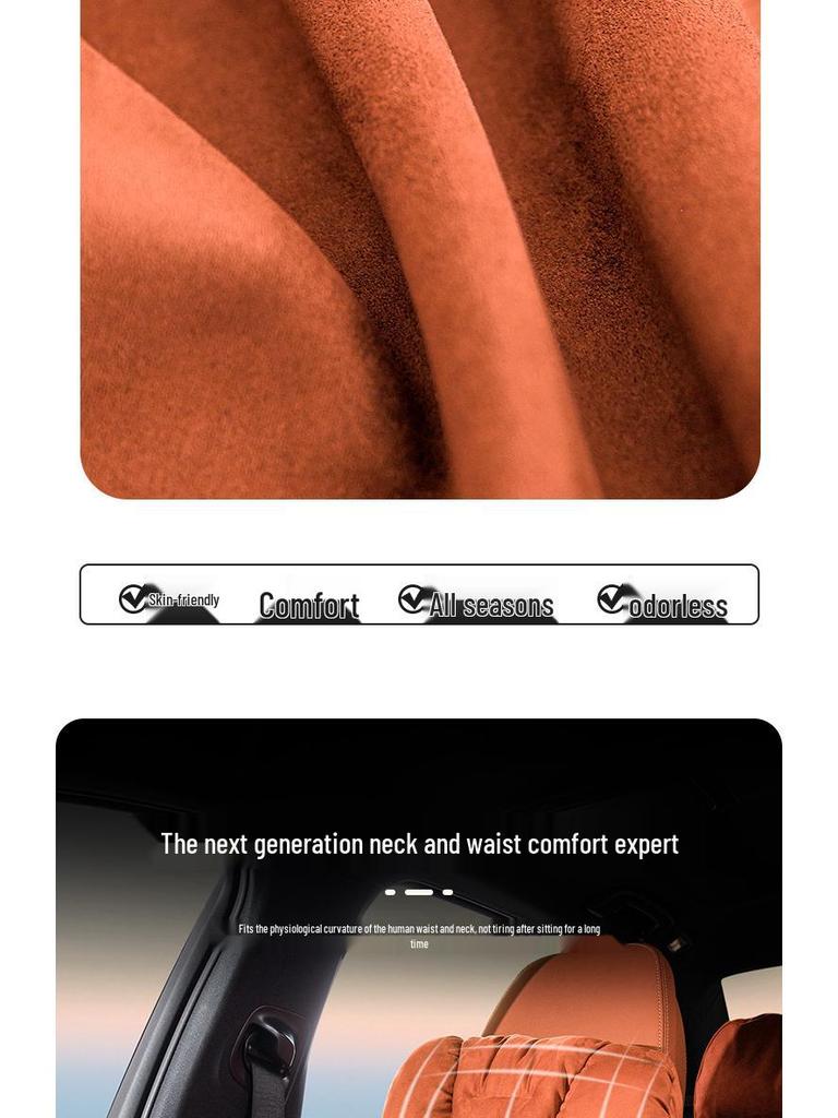Compatible with Adita 12 Car-Specific: Headrest, Lumbar, and Neck Support Pillows