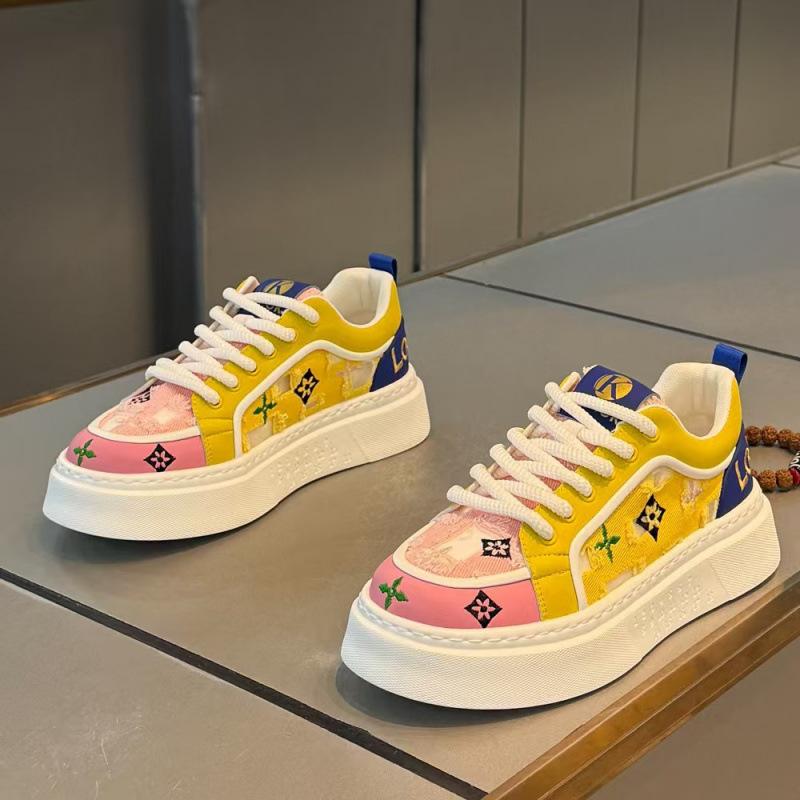 

Comfortable and breathable sports and leisure shoes men s thick-soled heightening color matching versatile printed casual shoes 44